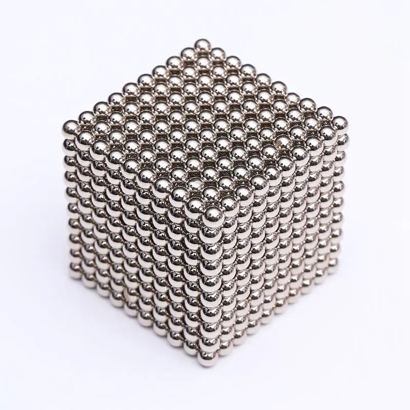 512 шт 1000 шт 3 мм 5 мм магические магнитные блоки магнитные шарики Neo Cube упаковка в металлической коробке - Цвет: D5mm 1000pcs