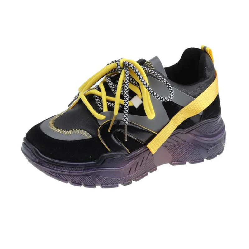 

Shoes woman 2020 spring autumn new sports women's shoes thick bottom lace up heighten all kinds of women's single shoes