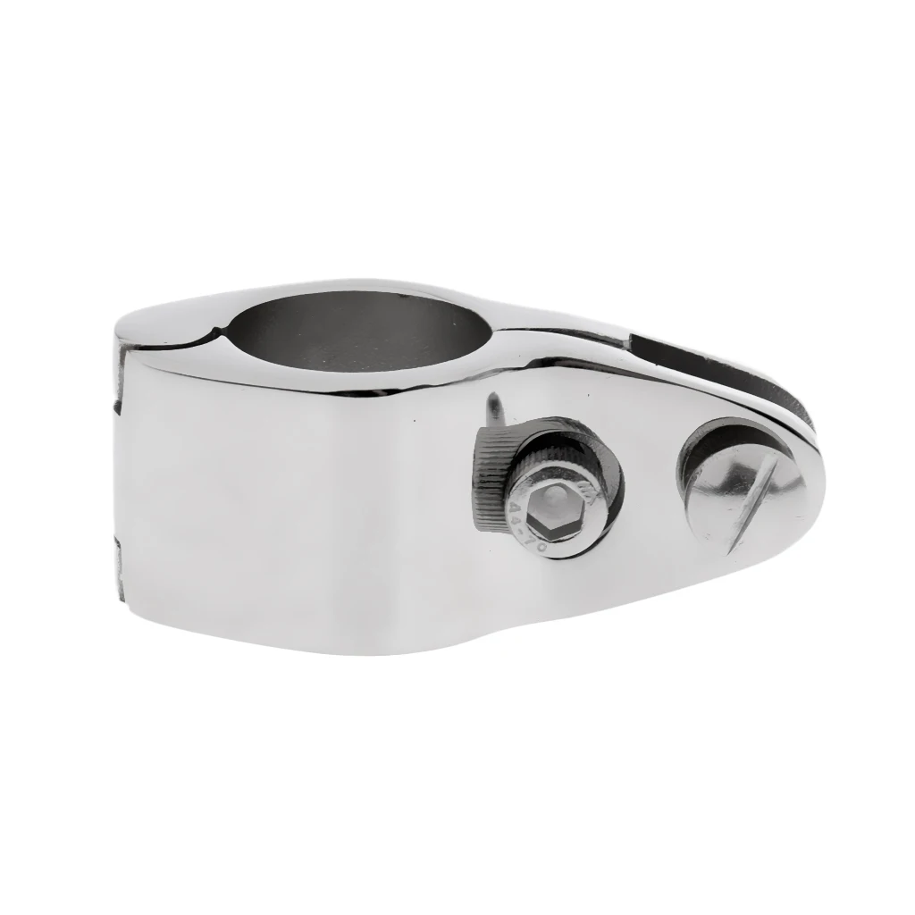 Heavy Dudy 316 Stainless Steel Bimini Top  Hinged Jaw Slide Cam Clamp, Boat Yacht Fitting for 1 inch  Tube Pipe, Silver