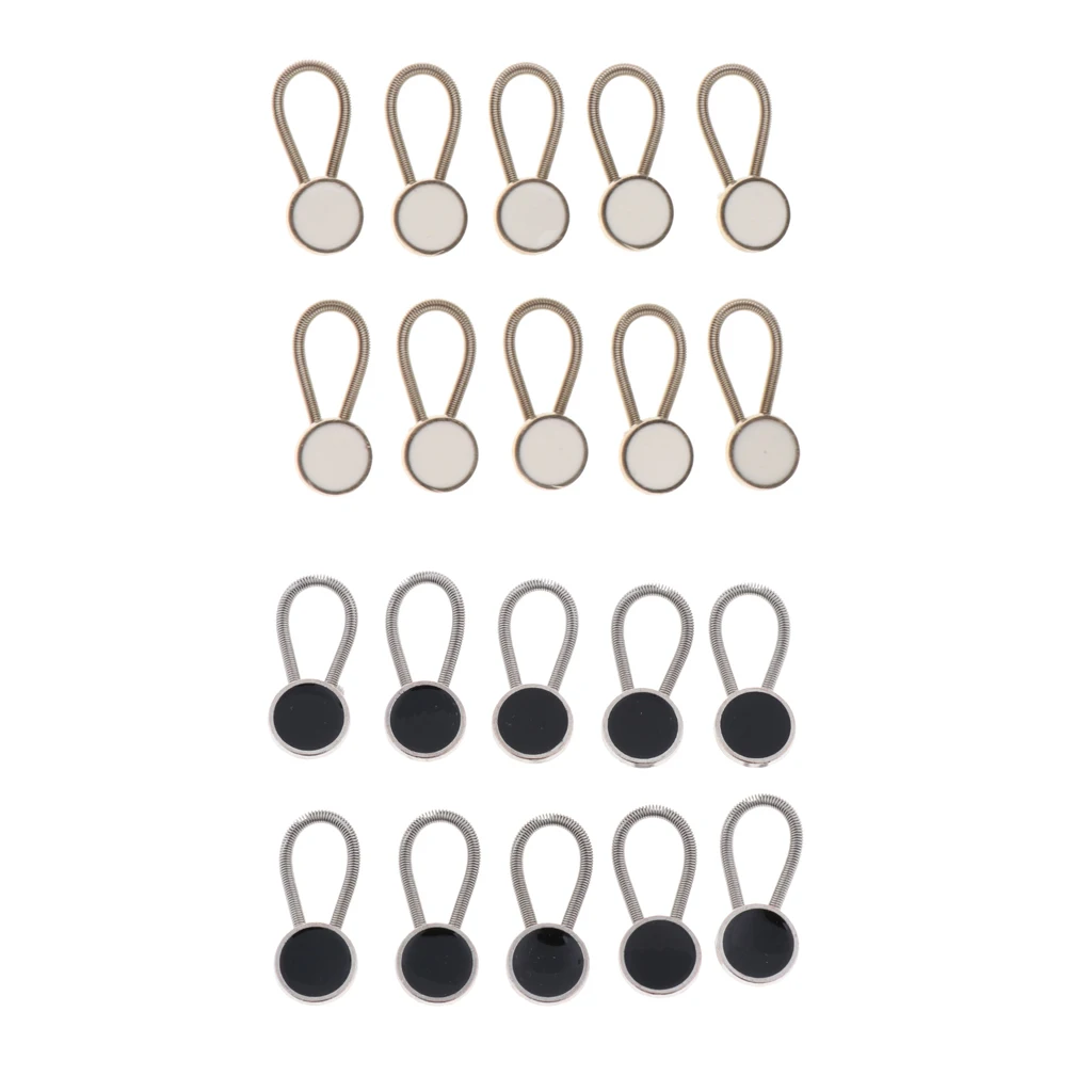 10 Pieces Metal Collar Button Extender Extension Spring Elastic For Shirt Dress Tuxedo Coat Pants Shirt