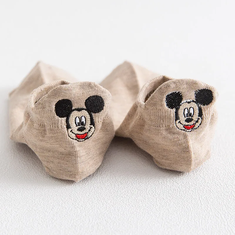 thumbnail image 1 of Nuevos calcetines de Disney Mickey Minnie para mujer, calcetines cortos de primavera y verano, lindos calcetines cortos para niñas, calcetines deportivos coreanos de algodón con animales para mujer, 1 of 5