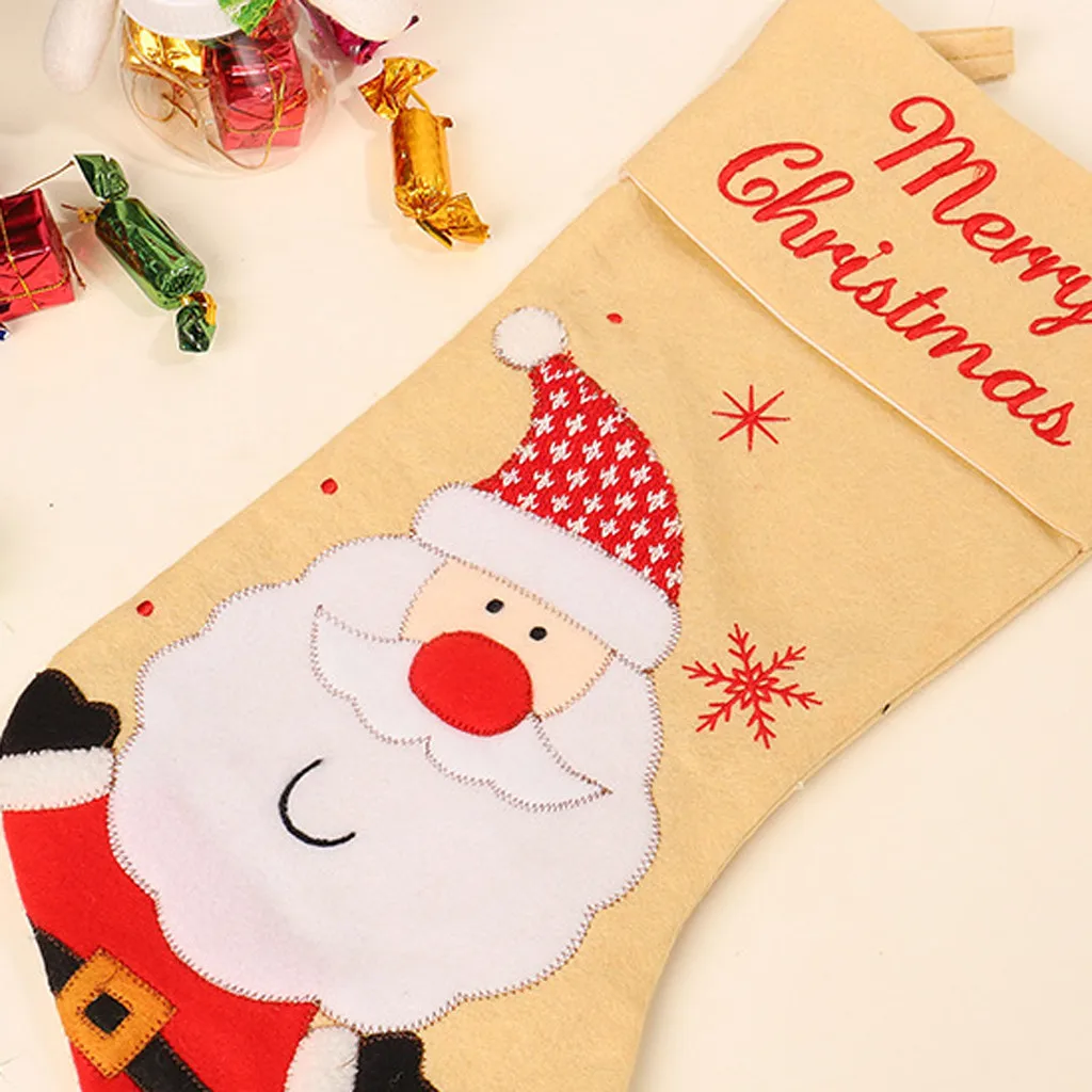 Candy Socks Santa Snowman Pendant Christmas Ornaments New Year Christmas Decorations for Home Christmas Tree Decorations Navidad