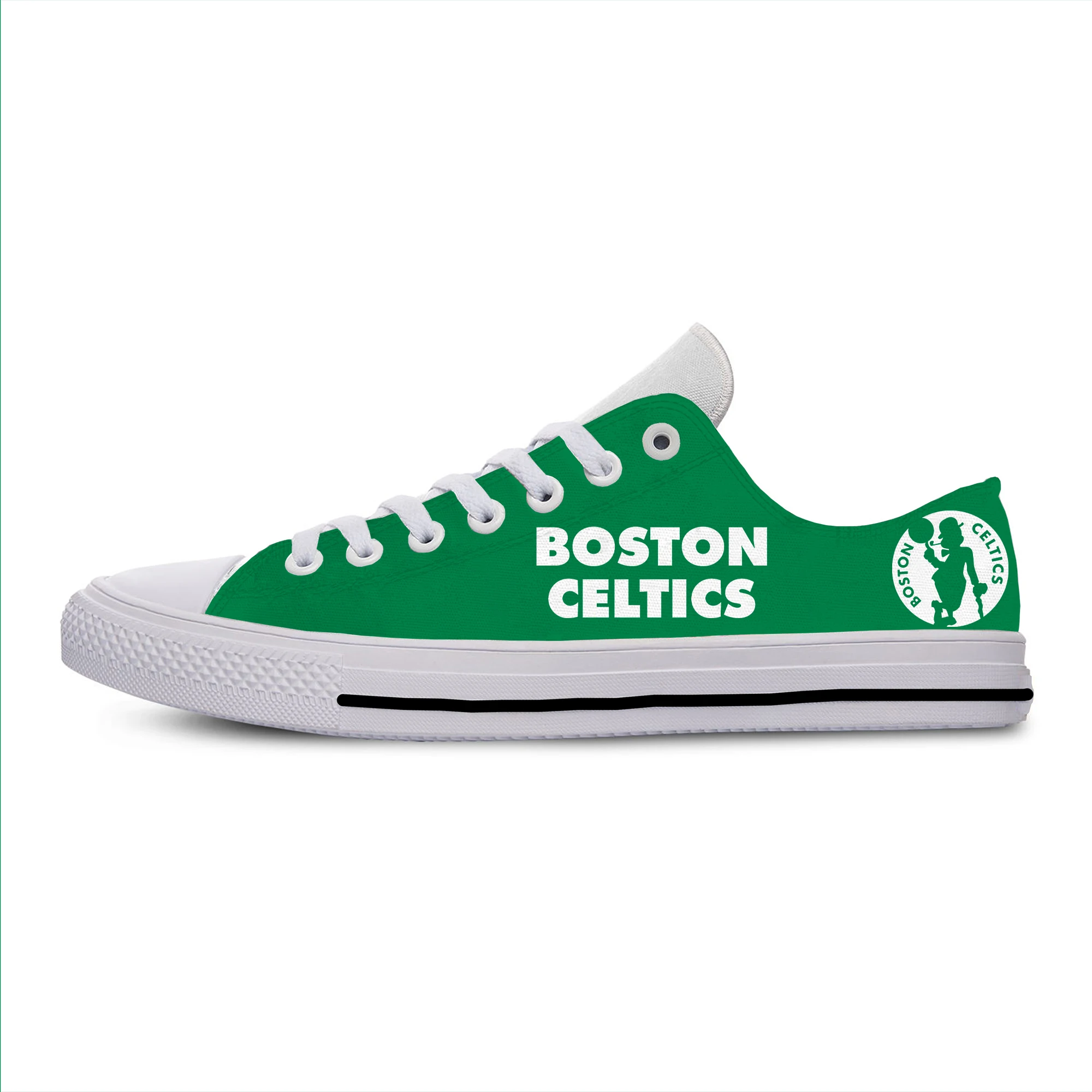 

Breathable Lightweight Celtics Fashion Men Women Casual Shoes Boston Basketball Fans Flat Canvas Sneakers