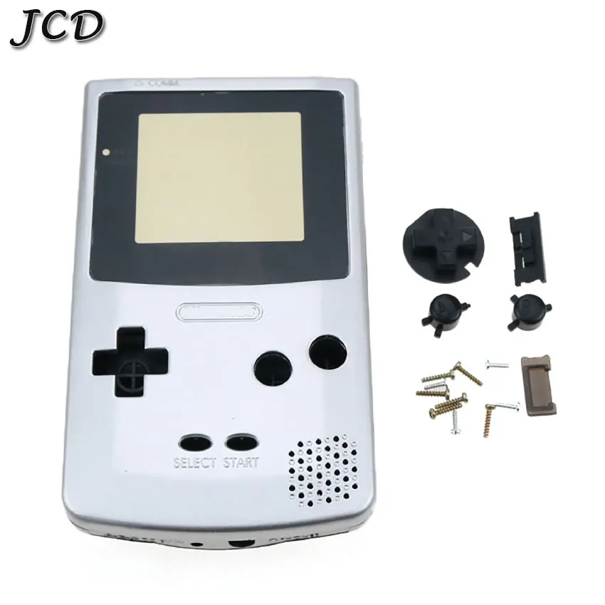 JCD для GBC Ограниченная серия замена оболочки для игровой консоли Gameboy color GBC полный корпус чехол с набором кнопок - Цвет: silver