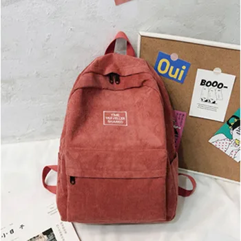 

Simple wild backpack velvet student school bag 2020 new sports leisure bag large capacity lightweight breathable backpack