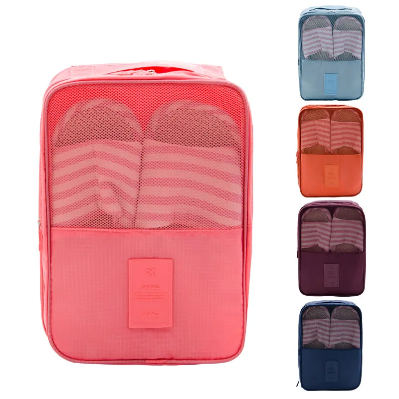 

Folding Portable Travel Shoes Bag Oxford Cloth Large Capacity Waterproof And Durable Portable Shoes Towel Grid Storage Bag