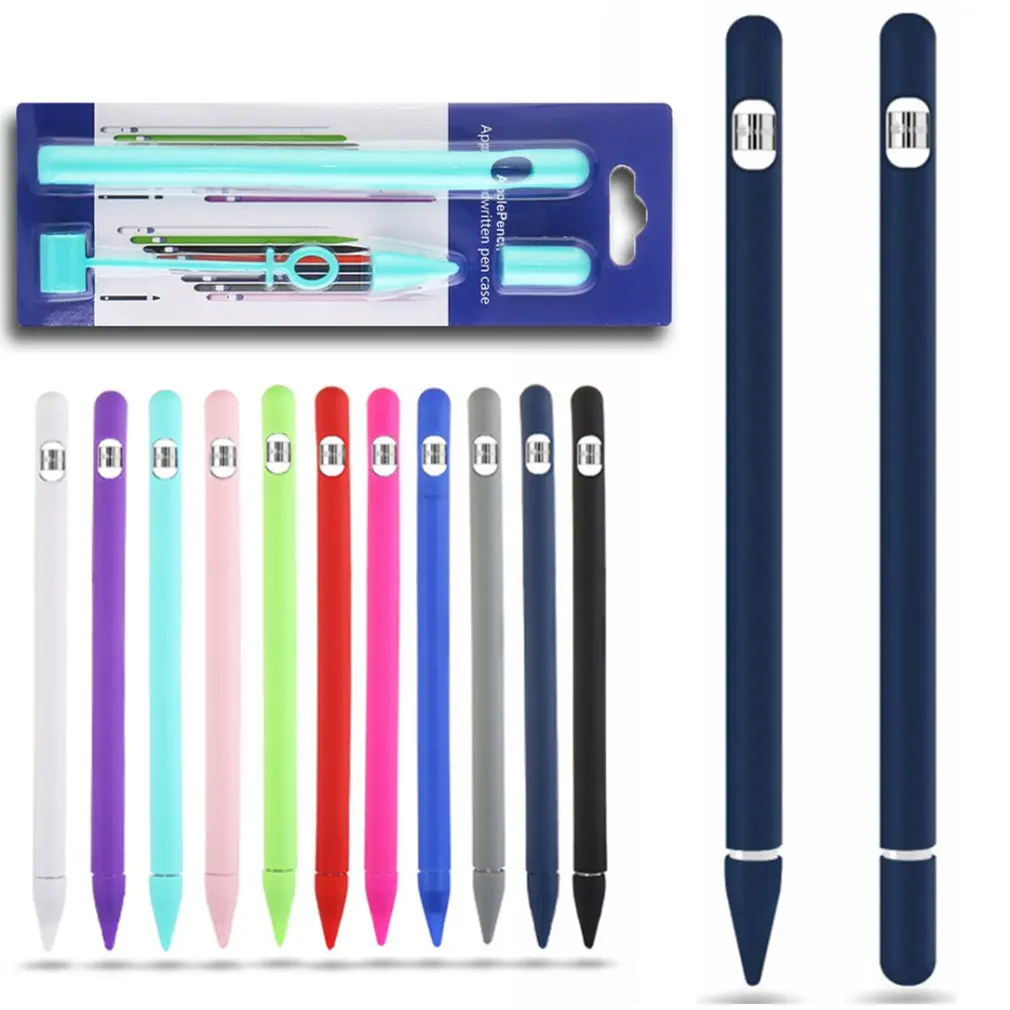 Colorful Soft Silicone Compatible For Apple Pencil Case Compatible For iPad Tablet Touch Pen Stylus Protective Sleeve Cover