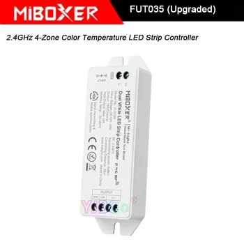 

Miboxer 2.4GHz 4-Zone Color Temperature LED Strip light Controller,FUT035 (Upgraded) DC12V~24V Double white led lamp tape dimmer