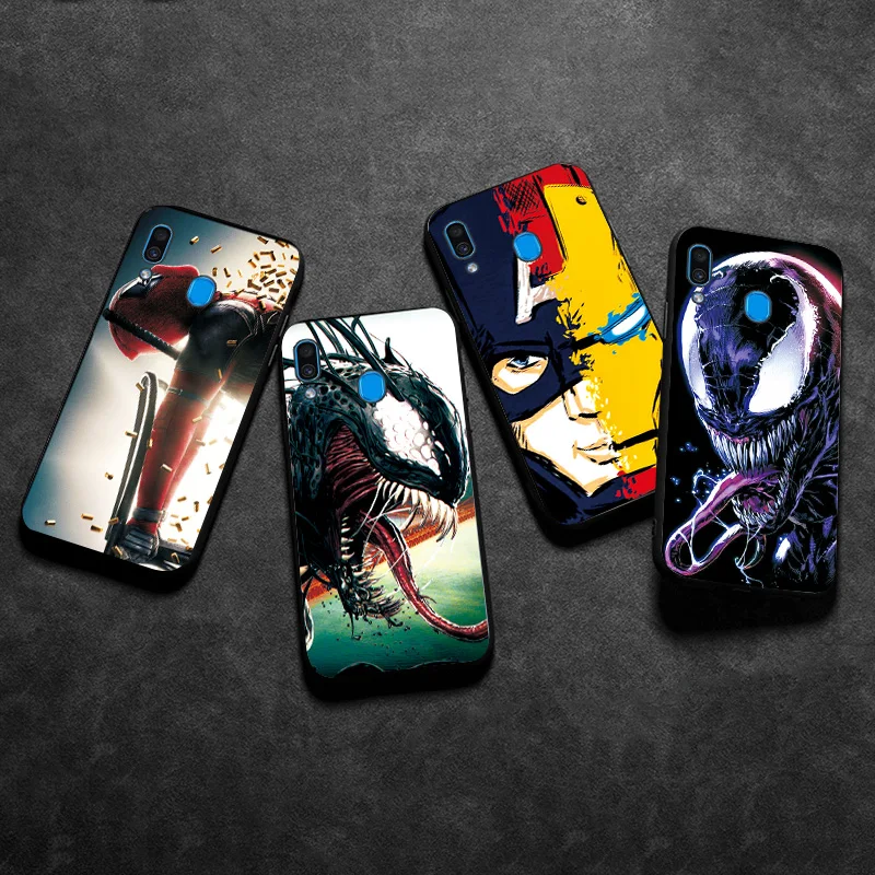 Чехол для samsung Galaxy A40 A 40, чехол SM-A405F, Новое поступление, чехол для телефона Venom Joker, оболочка для samsung A40, мультяшный черный чехол из ТПУ