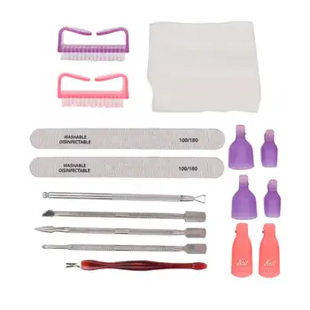 

Massagem Nail Polish Removal Tool Set Polish Removal Cotton Dead Skin Fork Nail File Manicure Tool Massage Relaxation