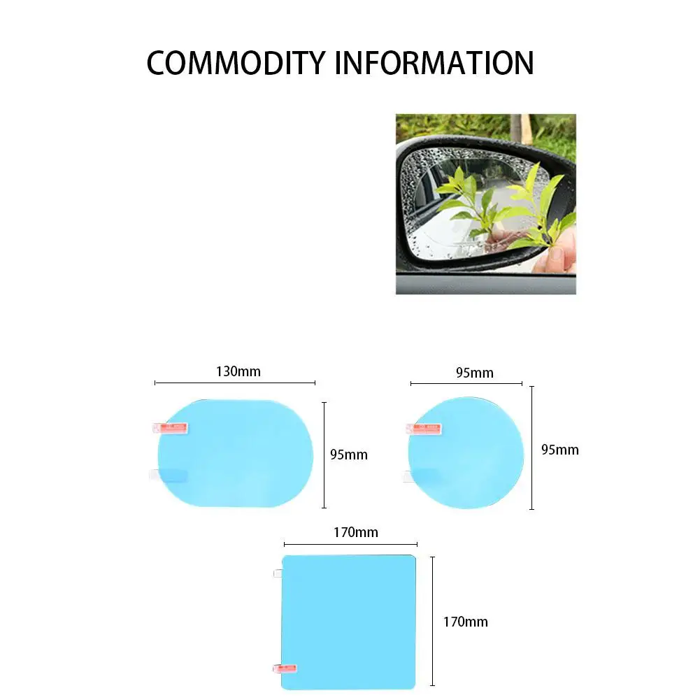 Yiwa 2 шт./компл. Анти-туман автомобиля зеркало окно Водонепроницаемый непромокаемые прозрачная пленка анти-блики автомобиля зеркало заднего