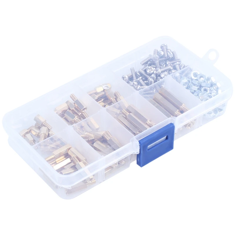 EASY-210pcs M3 мужской женский латунная Проставка стойка/винт из нержавеющей стали/набор гаек