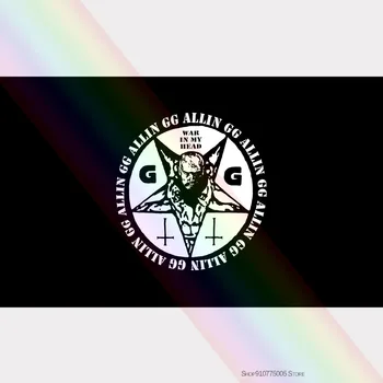 

Gg Allin War In My Head Punk Rock Pentagram Enemy Logo Music Band Flag S-2Xl Women Men