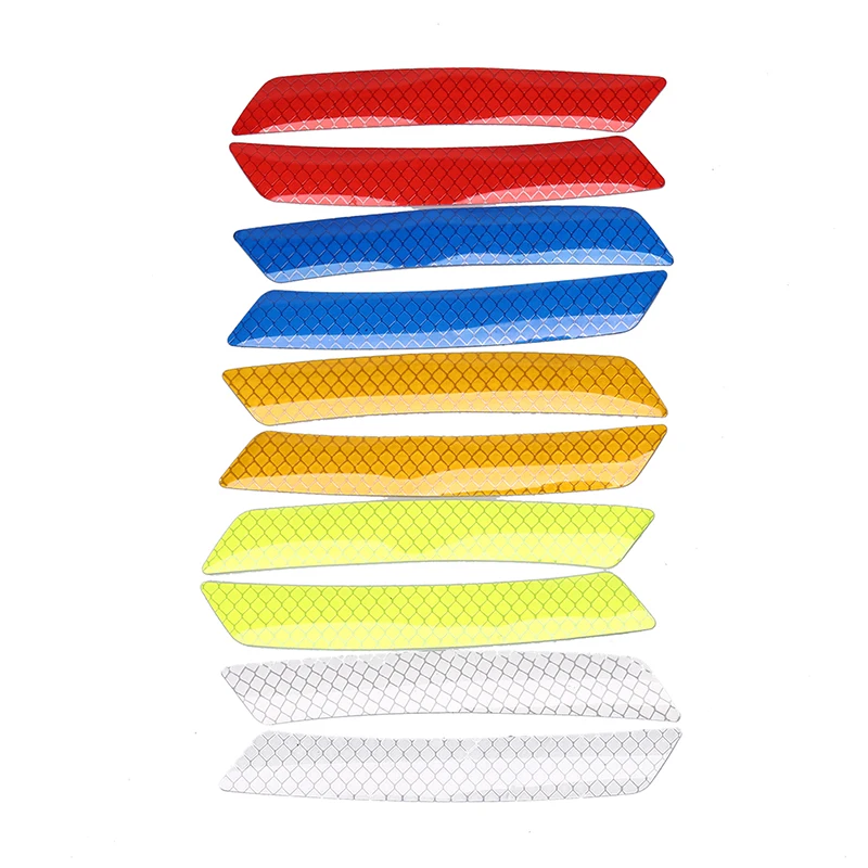 1Pair Reflective Warning Strip Tape Car Bumper Reflective Strips Secure Reflector Stickers Decals Car Styling 13*3cm