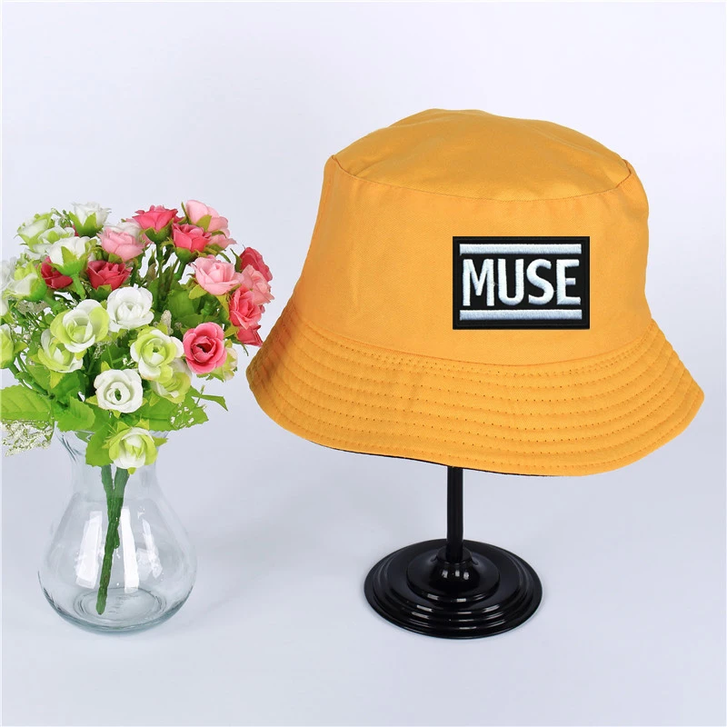 Muse логотип летняя шляпа Женская Мужская Панама кепка 9 цветов Muse логотип дизайна плоский козырек Рыбацкая шляпа широкополый шляпа