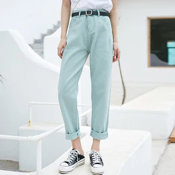 

Women Harem Jeans Pants Fashion High Waist Denim Jeans Female Trousers Spring Summer 2020 Streetwear