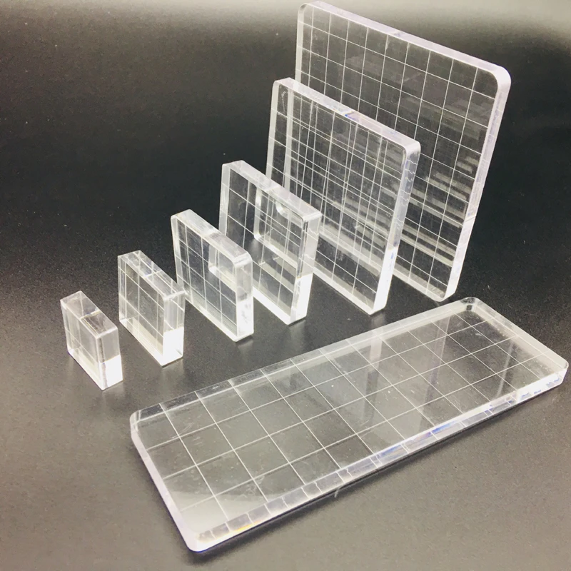 Clear stamps 7pc Multi-size Stamps Acrylic Pad Block Accessories Clear Transpant Stamps Decor DIY Scrapbook Stamping Stickers Acrylic Sheets