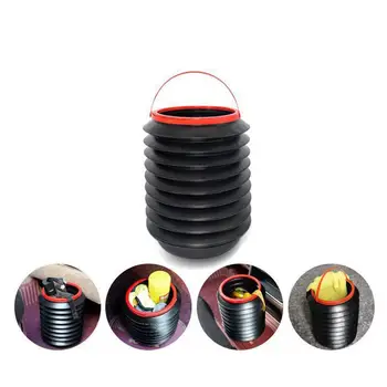 

Car Trash Bin Multifunctional Retractable 4L Car Storage Bin Portable Outdoor Fishing Bucket Water Bucket Folding Car Trash Can