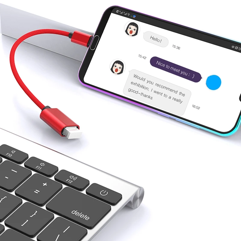 Usb Otg type C к Usb адаптер Otg Быстрая зарядка type-C зарядное устройство нейлоновый плетеный кабель для передачи данных конвертер