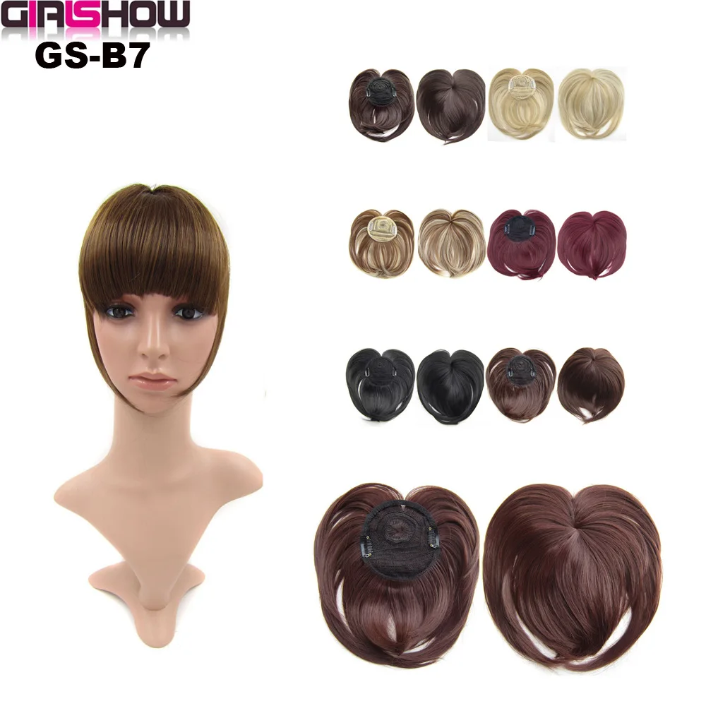 Clip sintético resistente al calor en el cierre superior flequillo de pelo 18 colores disponible 1 ud.