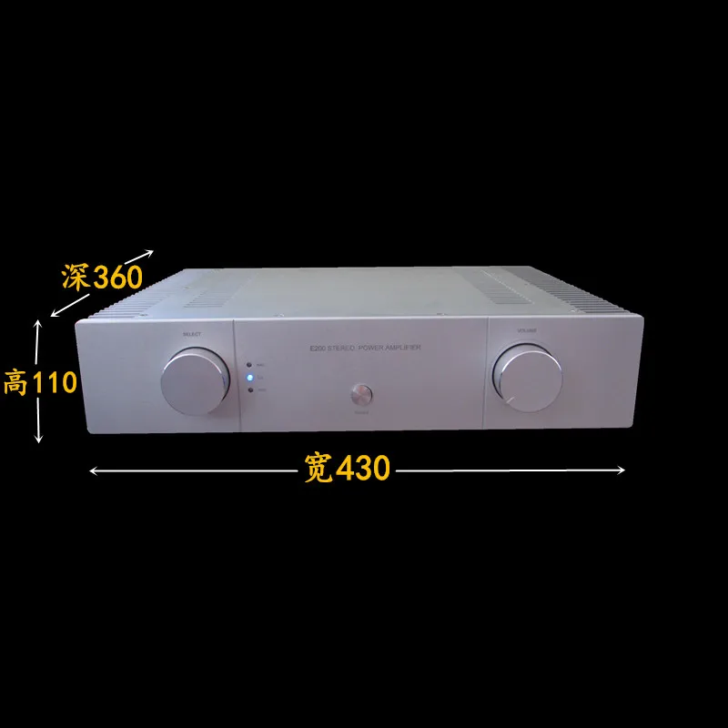 

E200 130W+130W front and rear merged machine fever power amplifier FET field tube class A pre-stage + Accuphase line post-stage