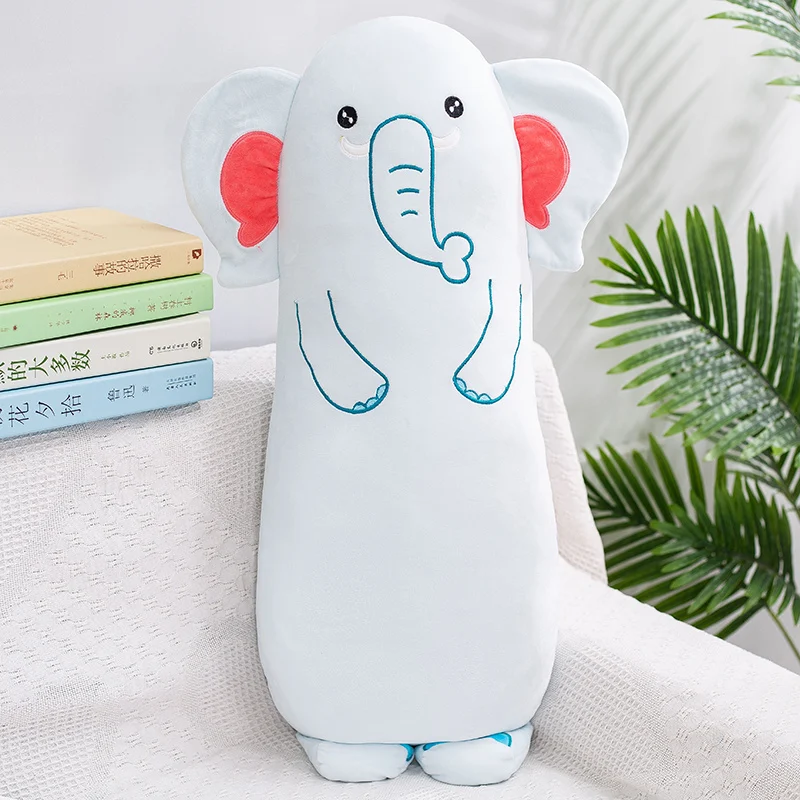 elephant Плюшевые игрушки животные Пингвин милые Креативные длинные мягкие игрушки Слоны Тигр Спящая Подушка Мягкая Подарочная кукла для детей - Цвет: elephant