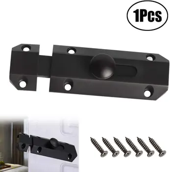 

Lvcky 1Pc Thick Pure Brass Slide Barrel Door Bolt Heavy Duty Gate Security Lock Latch Black