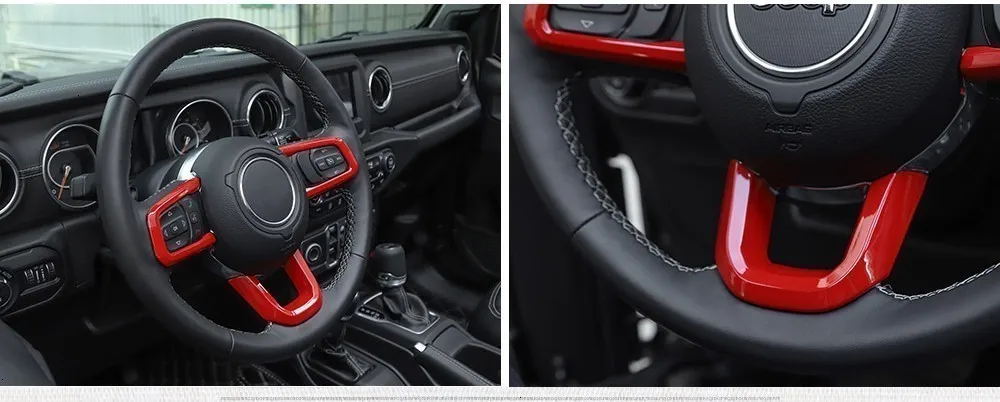 MOPAI карбоновые волокна для Jeep JL Автомобильный руль декоративная крышка аксессуары для Jeep Wrangler Sahara Rubicon