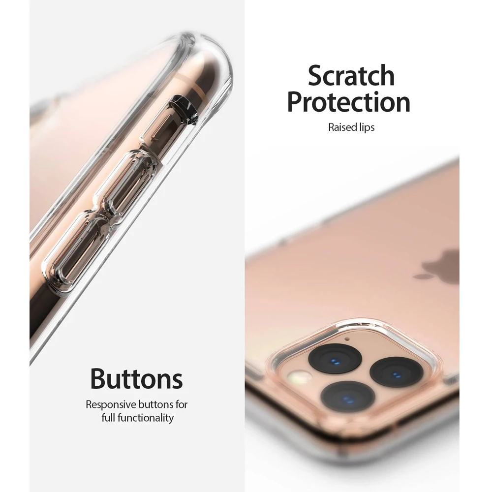 Ringke чехол Fusion для iPhone 11 Pro, прозрачная задняя панель из поликарбоната и мягкая рамка из ТПУ, гибридный военный защитный чехол для нового iPhone