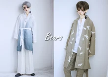 BJD doll clothes Asuka Gradient Belt Cardigan coat bjd clothes for 1/3 1/4 BJD SD MSD SD17 Uncle POPO68 SSDF doll size bjd tops