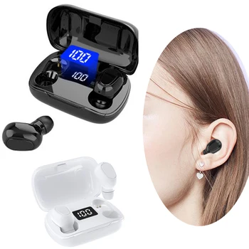 

Mini Digital Display Wireless Earphones Bluetooth 5.0 Headphones Earbuds In Ear Headset