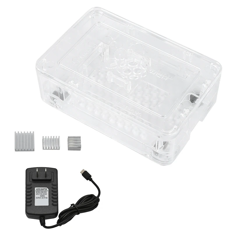 Для Raspberry Pi 4 Модель B ABS чехол 2G ram DIY Kit с радиатором 5V 3A адаптер питания для Raspberry PI