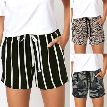

Shorts summer outdoor beach shorts Fashion Women's Drawstring Comfy Casual Print Elastic Waist Pockets Short(S-XXL)