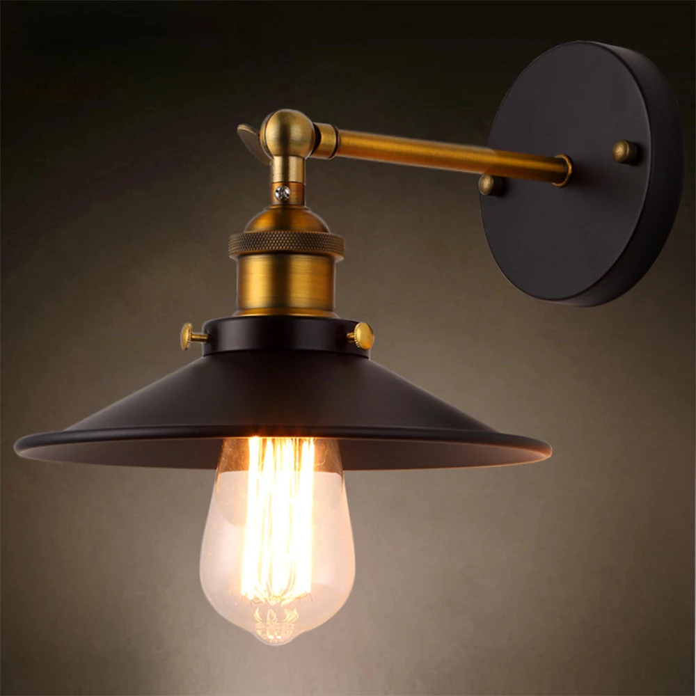 Винтажный Лофт металлический настенный светильник с двойными головками Ретро латунный настенный светильник в стиле кантри E27 Edison бра светильники Золотое бра