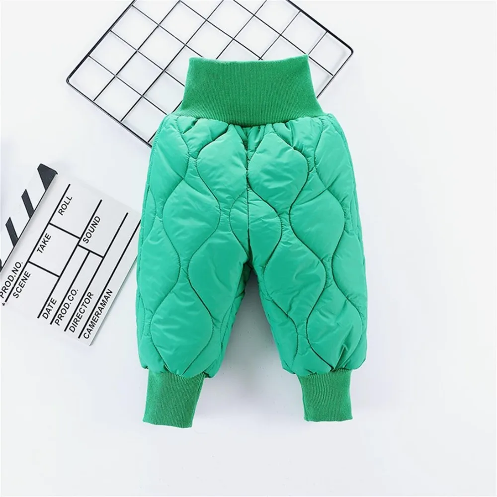 Зимние теплые штаны для мальчиков новая детская одежда из хлопка повседневные однотонные плотные бархатные брюки для маленьких девочек, теплые штаны для детей