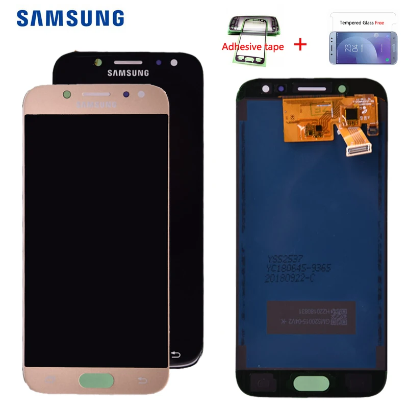 Цена J530 lcd для samsung Galaxy J5 pro 2017 J530Y J530F lcd дисплей кодирующий преобразователь сенсорного экрана в сборе можно регулировать яркость