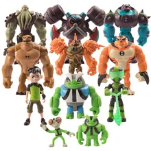 11 pçs/set Ben Grey Importa Heatblast Humongousaur Rath Vilgax Anime Figura Coleção Ação PVC Modelo Toy Boneca Presente para As Crianças