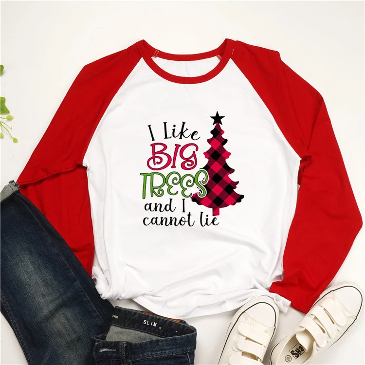 plus size long sleeve christmas t shirts