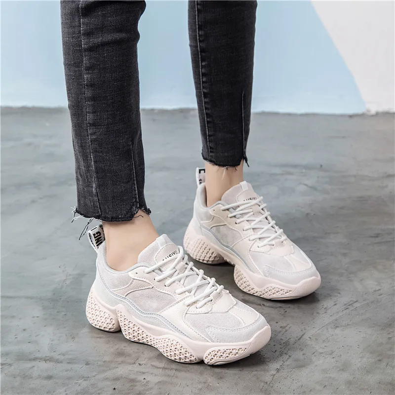 

Autumn And Winter New Style Women's Dad Shoes Thick Bottomed Anti-slip Wear-Resistant Versatile Athletic Shoes Lightweight Breat