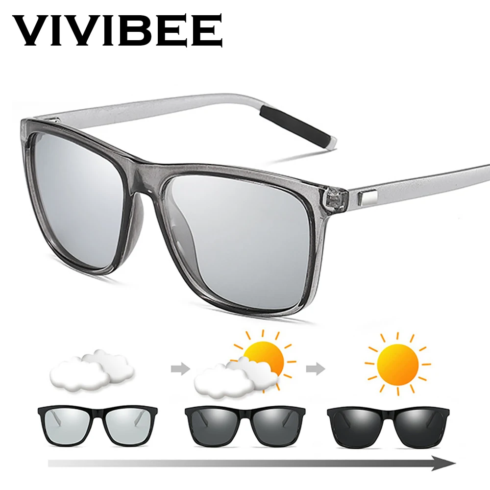 Солнцезащитные очки VIVIBEE с фотохромными поляризационными линзами классические