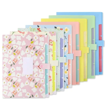 

8Pcs Expanding File Folder Expandable Filing Organizer 5 Pockets Accordion Document Folder Expanding Letter Organizer