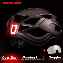 GUB-Gafas de ciclismo XXL 61-65, casco con luz moldeada integralmente, casco de seguridad para carretera, carretera, ciudad, ruta, cara abierta