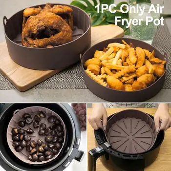

Multifunctional Microwave Mat Air Fryer Silicone Pot Baking Non-stick Bread Cake Grill Pan Basket Accessories Kitchen Removable