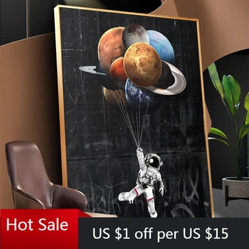 

Astronaut Space Dreaming Stars Limit Canvas Painting Prints Wall Decor Pictures For Posters Aesthetic Room Decorative