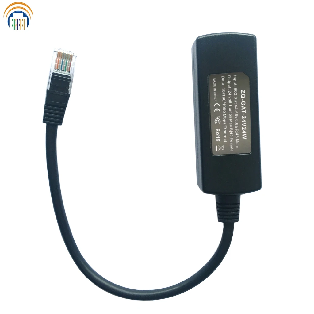PoE convertidor 24 V 24W para Ubiquiti dispositivo PoE gigabit PoE convertidor de 24 voltios de dispositivos de 802 3af/en