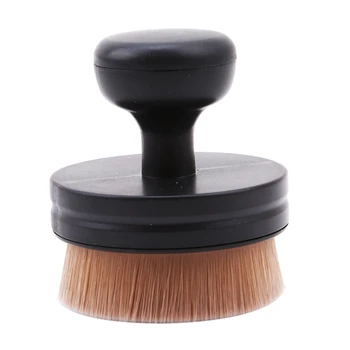 

Flat Round Large Foundation Brush New Makeup Brush O-Shape Portable Makeup Tool