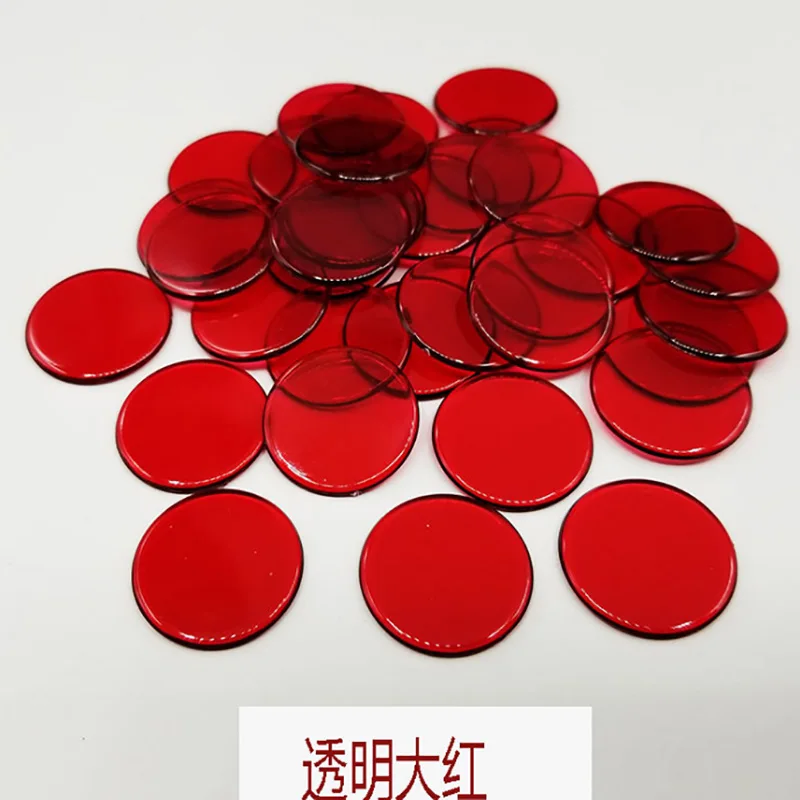 24 видов Цвета круглый Opacification/прозрачный монеты 100 шт./компл. 19 мм фишки для покера Пластик игра оптом - Цвет: 22