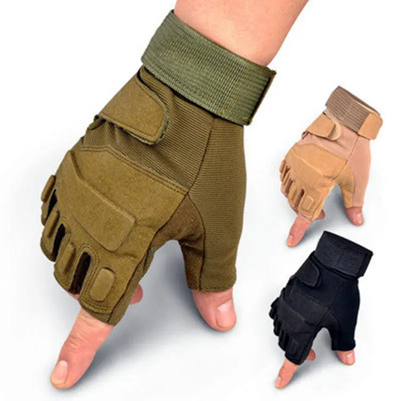 Tactical Men Women Half Finger Riding Cycling Anti-slip Outdoor Sports Fingerless Gloves