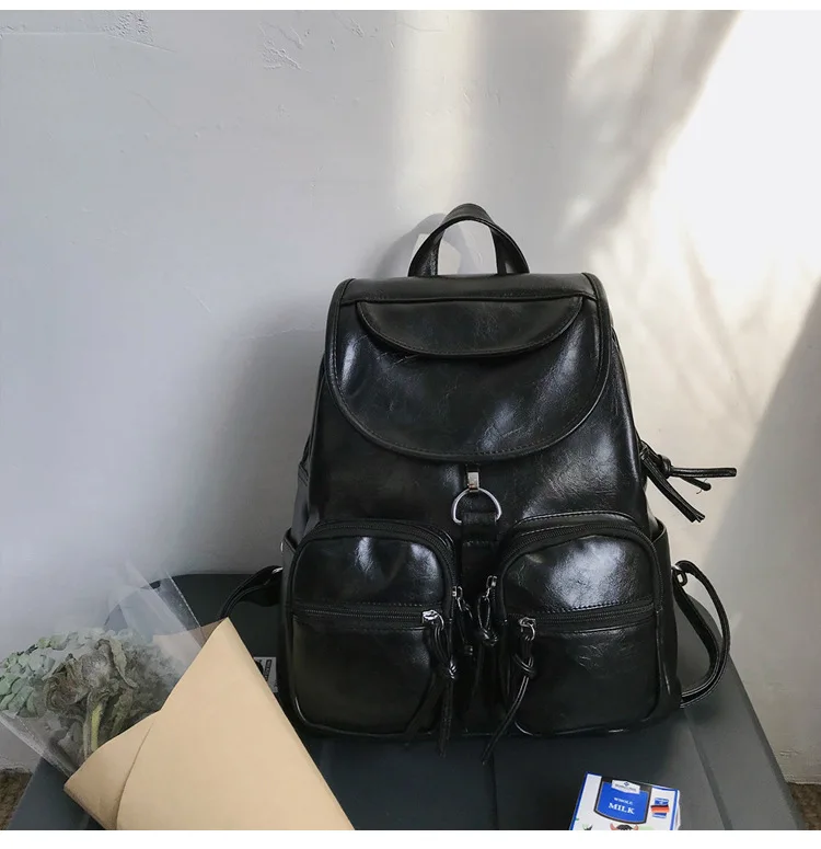 Mochila Feminina Para notebook Grande Couro Mochila Feminina Повседневный непромокаемый большой черный рюкзак для женщин роскошный из искусственной кожи
