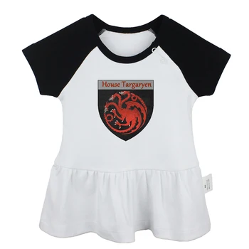 

Dragons Game of Thrones House Targaryen of King's Landing Fire and Blood Newborn Baby Girls Dresses Toddler Infant Clothes